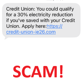 Fraudulent SMS Sample